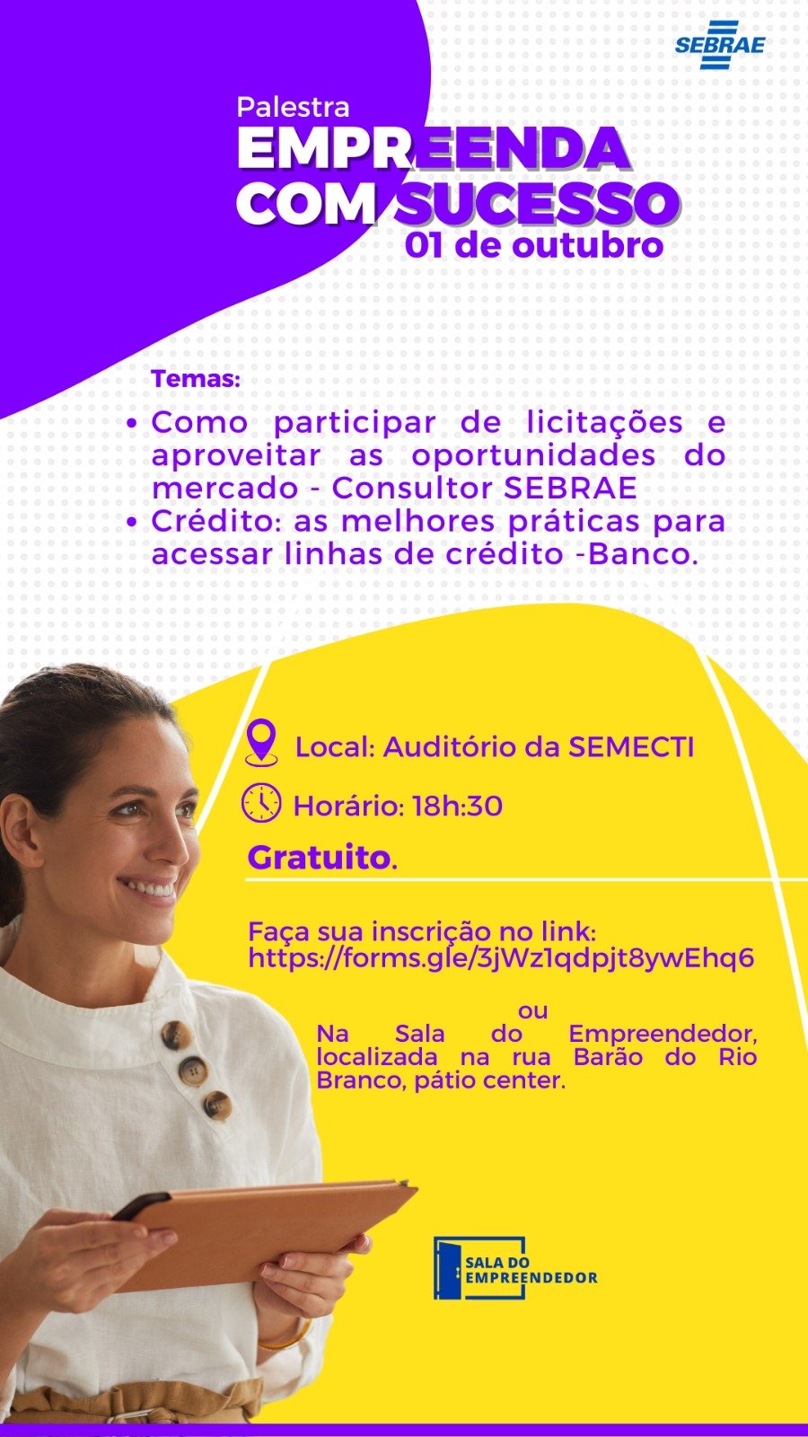 Palestra Empreender com Sucesso